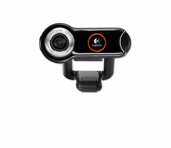 LOG960000048 QuickCam Pro 9000 Webcam, Carl Zeiss Optics w/Autofocus, 8 Megapixel, Black By LOGITECH, INC.
