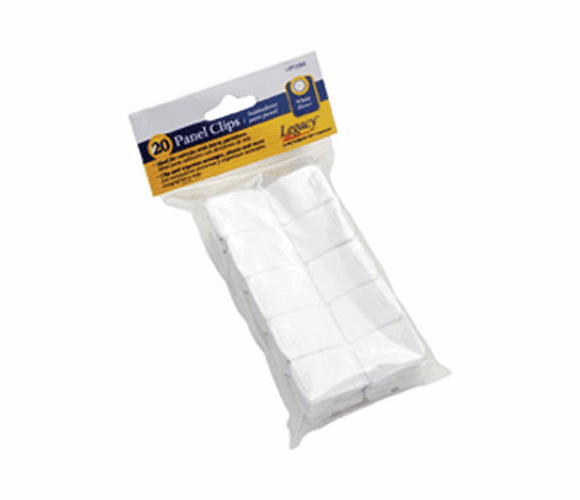 LOP13365 Panel Clips, 1 1/8", White, 20/Pack By LEGACY OFFICE PRODUCTS
