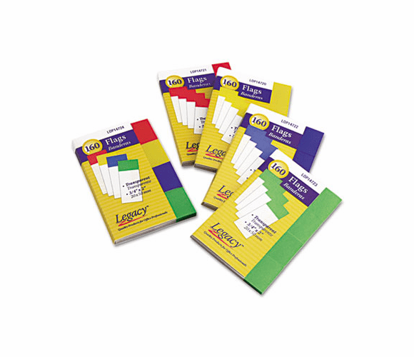 LOP14722 Page Flags, Wallet Holder, Blue, 160/Pack By LEGACY OFFICE PRODUCTS