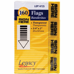 LOP14725 Page Flags, Wallet Holder, Sign Here, 160/Pack By LEGACY OFFICE PRODUCTS
