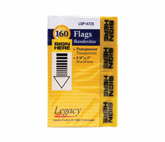 LOP14725 Page Flags, Wallet Holder, Sign Here, 160/Pack By LEGACY OFFICE PRODUCTS