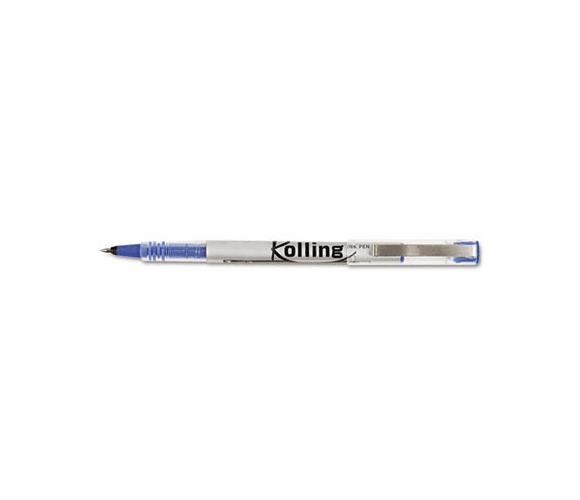 LOP15531 Roller Ball Stick Waterproof Pen, Blue Ink, Extra Fine, Dozen By LEGACY OFFICE PRODUCTS