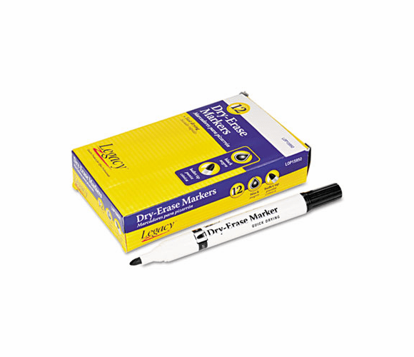 LOP15950 Dry Erase Marker, Bullet Tip, Black By LEGACY OFFICE PRODUCTS