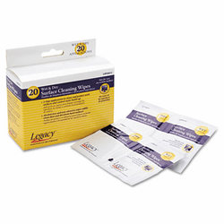 LOP50013 Cleaning Wipes, Wet/Dry Cleaning Towelettes, 20 Sets By LEGACY OFFICE PRODUCTS