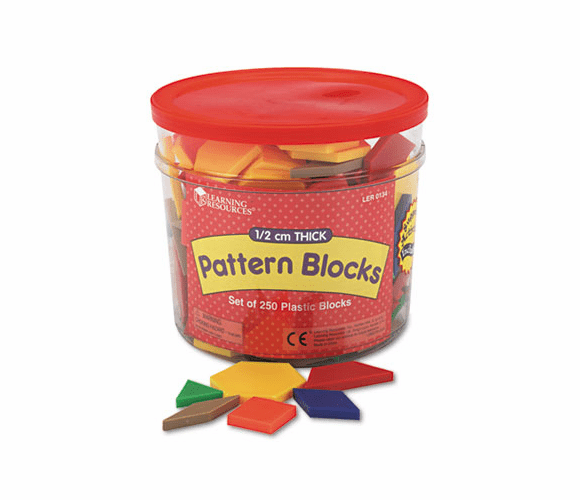 LRNLER0134 Pattern Blocks, Grades Pre-K and Up By LEARNING RESOURCES