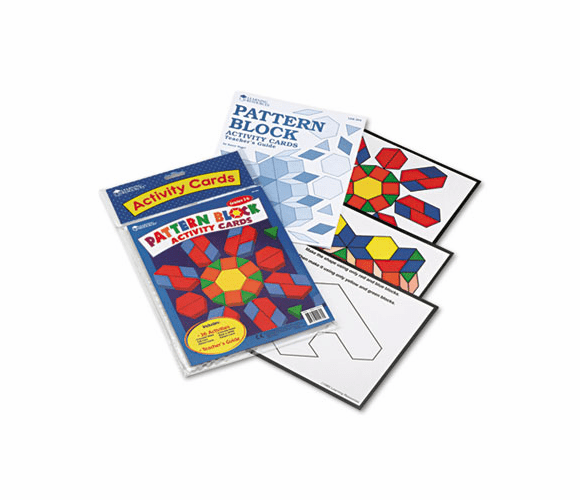 LRNLER0264 Intermediate Pattern Block Design Cards, for Grades 2-6 By LEARNING RESOURCES