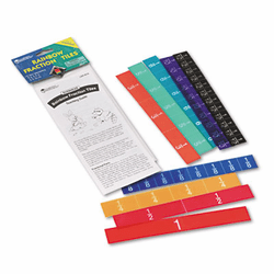 LRNLER0616 Rainbow Fraction Tiles, Overhead, Math Manipulatives, for Grades 2-6 By LEARNING RESOURCES