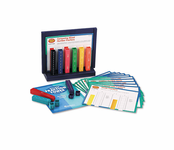 LRNLER2075 Deluxe Fraction Tower Activity Set, Math Manipulatives, for Grades 1-6 By LEARNING RESOURCES