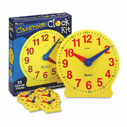 LRNLER2102 Classroom Clock Kit, Learning Clock, for Grades Pre-K-4 By LEARNING RESOURCES