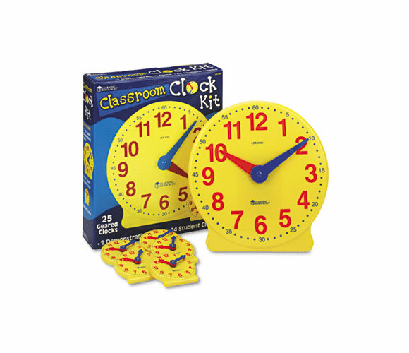 LRNLER2102 Classroom Clock Kit, Learning Clock, for Grades Pre-K-4 By LEARNING RESOURCES
