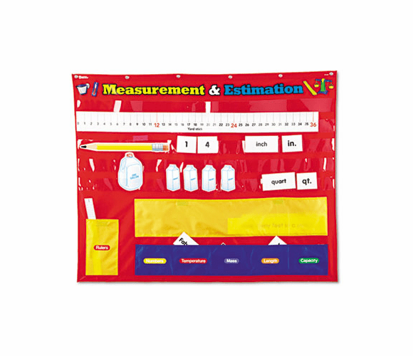 LRNLER2284 Measurement and Estimation Pocket Chart By LEARNING RESOURCES
