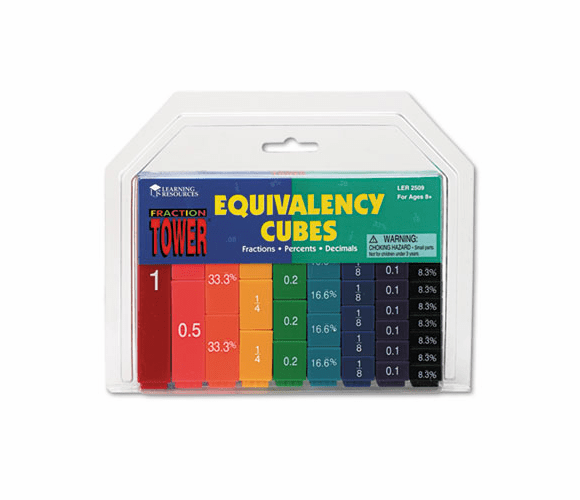 LRNLER2509 Fraction Tower Activity Set, Math Manipulatives, for Grades 1-6 By LEARNING RESOURCES