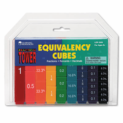 LRNLER2509 Fraction Tower Activity Set, Math Manipulatives, for Grades 1-6 By LEARNING RESOURCES