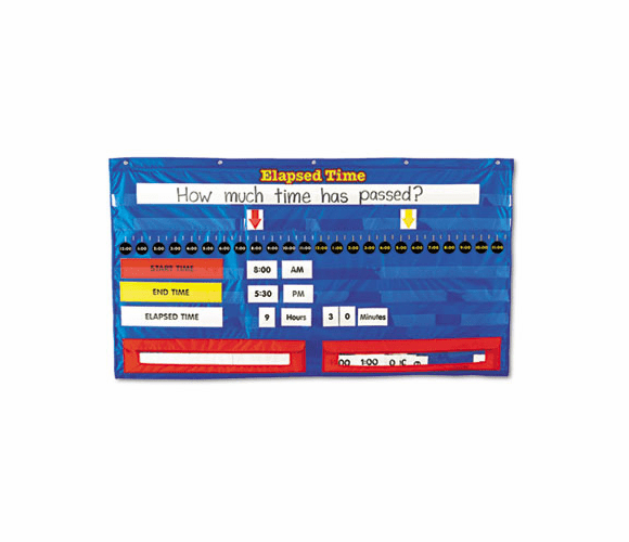 LRNLER2982 Elapsed Time Pocket Chart, 50 x 28 By LEARNING RESOURCES