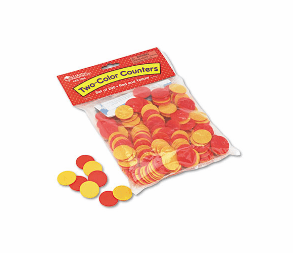 LRNLER7566 Two-Color Counters, Math Manipulatives, for Grades K-6, 200/Set By LEARNING RESOURCES