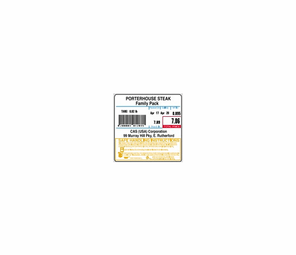 LST-8040 58 x 60 mm UPC/safe handling 500 per roll. 12 Rolls By CAS