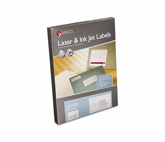 MACML0200 White All-Purpose Labels, 5 1/2 x 8 1/2, 200/Box By CHARTPAK/PICKETT