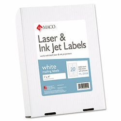 MACML2000B White All-Purpose Labels, 1 x 4, 5000/Box By CHARTPAK/PICKETT