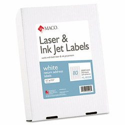 MACML8025B White All-Purpose Labels, 1/2 x 1-3/4, 20000/Box By CHARTPAK/PICKETT