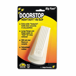 MAS00900 Big Foot Doorstop, No-Slip Rubber Wedge, 2w x 4-3/4d x 1-1/4h, Beige By MASTER CASTER COMPANY