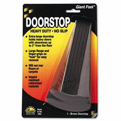 MAS00964 Giant Foot Doorstop, No-Slip Rubber Wedge, 3-1/2w x 6-3/4d x 2h, Brown By MASTER CASTER COMPANY