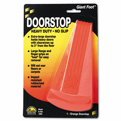 MAS00965 Giant Foot Doorstop, No-Slip Rubber Wedge, 3-1/2w x 6-3/4d x 2h, Safety Orange By MASTER CASTER COMPANY