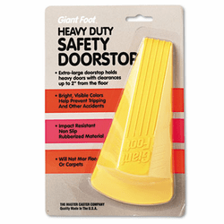 MAS00966 Giant Foot Doorstop, No-Slip Rubber Wedge, 3-1/2w x 6-3/4d x 2h, Safety Yellow By MASTER CASTER COMPANY