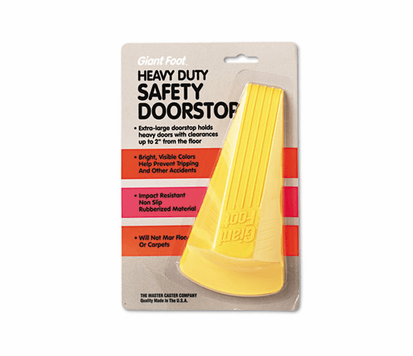 MAS00966 Giant Foot Doorstop, No-Slip Rubber Wedge, 3-1/2w x 6-3/4d x 2h, Safety Yellow By MASTER CASTER COMPANY