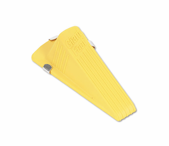 MAS00967 Giant Foot Magnetic Doorstop, No-Slip Rubber Wedge, 3-1/2w x 6-3/4d x 2h, Yellow By MASTER CASTER COMPANY