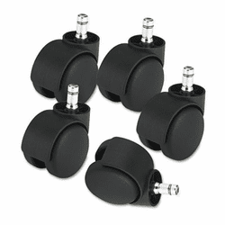 MAS23618 Deluxe Casters, 100 lbs./Caster, Nylon, Matte Black, 5/Set By MASTER CASTER COMPANY