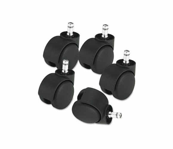 MAS23618 Deluxe Casters, 100 lbs./Caster, Nylon, Matte Black, 5/Set By MASTER CASTER COMPANY