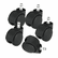 MAS23618 Deluxe Casters, 100 lbs./Caster, Nylon, Matte Black, 5/Set By MASTER CASTER COMPANY