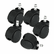 MAS23620 Deluxe Casters, 100 lbs./Caster, Polyurethane, Matte Black, 5/Set By MASTER CASTER COMPANY
