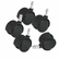 MAS23622 Deluxe Casters, 100 lbs./Caster, Nylon, Matte Black, 5/Set By MASTER CASTER COMPANY
