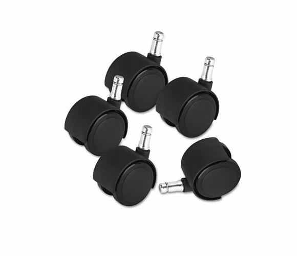 MAS23624 Deluxe Casters, 100 lbs./Caster, Polyurethane, Matte Black, 5/Set By MASTER CASTER COMPANY