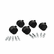 MAS23624 Deluxe Casters, 100 lbs./Caster, Polyurethane, Matte Black, 5/Set By MASTER CASTER COMPANY