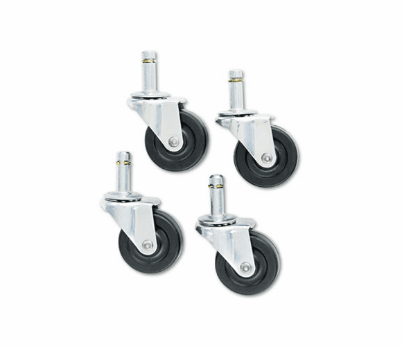 MAS30701 Standard Casters, 75 lbs./Caster, Rubber, Black, 4/Set By MASTER CASTER COMPANY