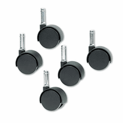 MAS64426 Duet Twin Wheels, 100 lbs./Caster, Nylon, Matte Black, 5/Set By MASTER CASTER COMPANY