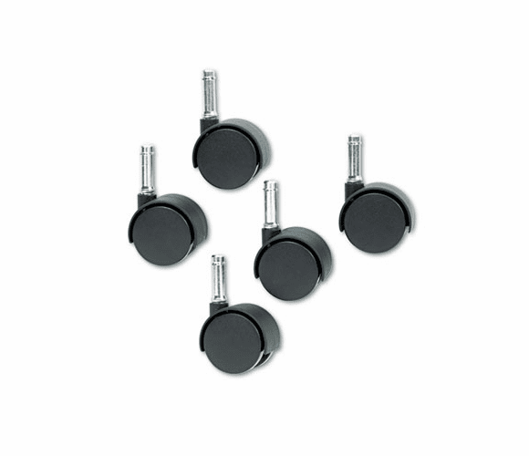 MAS64426 Duet Twin Wheels, 100 lbs./Caster, Nylon, Matte Black, 5/Set By MASTER CASTER COMPANY