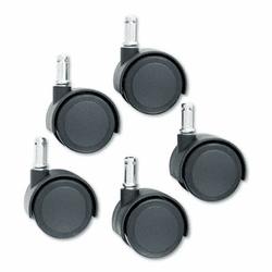 MAS65526 Duet Twin Wheels, 75 lbs./Caster, Nylon Bonded/Urethane, Matte Black, 5/Set By MASTER CASTER COMPANY