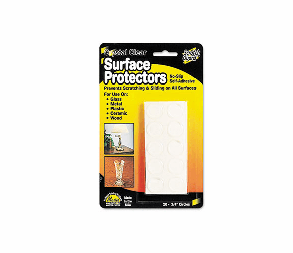 MAS88600 Scratch Guard Self-Adhesive Clear Surface Protectors, 3/4 Dia. Circles, 20/Pack By MASTER CASTER COMPANY