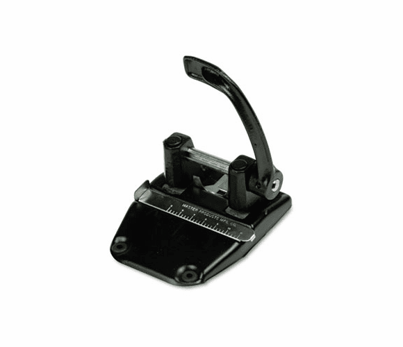 MAT3275B 40-Sheet Heavy-Duty Two-Hole Adjustable Punch, 9/32" Holes, Black By PREMIER MARTIN YALE