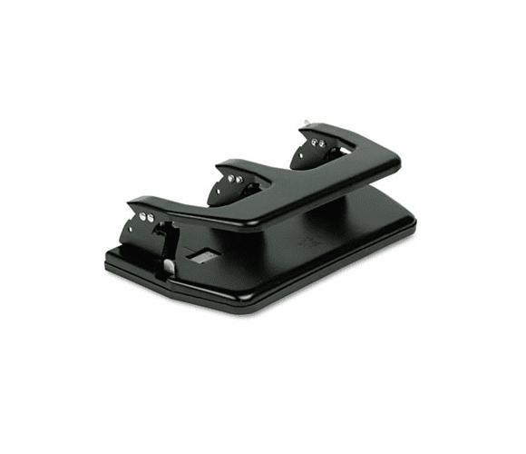 MATMP3 20-Sheet Three-Hole Punch, Oversized Handle, 9/32" Holes, Steel, Black By PREMIER MARTIN YALE