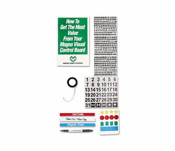 MAVCOSPR Accessory Kit for Magnetic Boards, Assorted By MAGNA VISUAL, INC.
