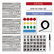 MAVCOSPR Accessory Kit for Magnetic Boards, Assorted By MAGNA VISUAL, INC.