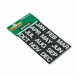 MAVFH17 Magnetic Letters, Numbers and Symbols, Magnetic, White, 1"h, 12/Set By MAGNA VISUAL, INC.