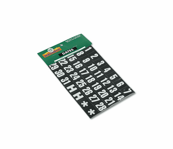 MAVFH37 Magnetic Letters, Numbers and Symbols, Magnetic, White, 1"h, 31/Set By MAGNA VISUAL, INC.