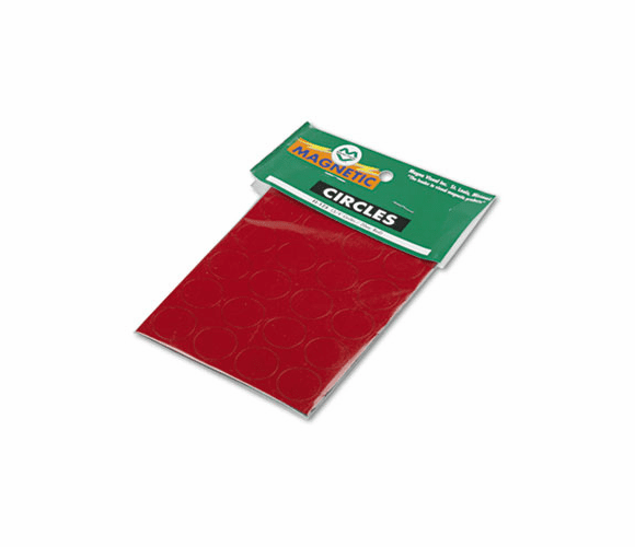 MAVFI123 Magnetic Letters, Numbers and Symbols, Magnetic, Red, 3/4"dia 20/Set By MAGNA VISUAL, INC.