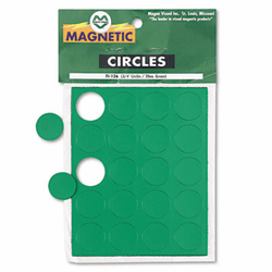 MAVFI126 Magnetic Letters, Numbers and Symbols, Magnetic, Green, 3/4"dia 20/Set By MAGNA VISUAL, INC.