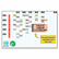 MAVOB2436B Magnetic Work/Plan Kit, 1x2 Grid, Porcelain-on-Steel, 36 x 24, Blue/White By MAGNA VISUAL, INC.